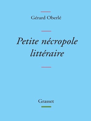 cover image of Petite nécropole littéraire